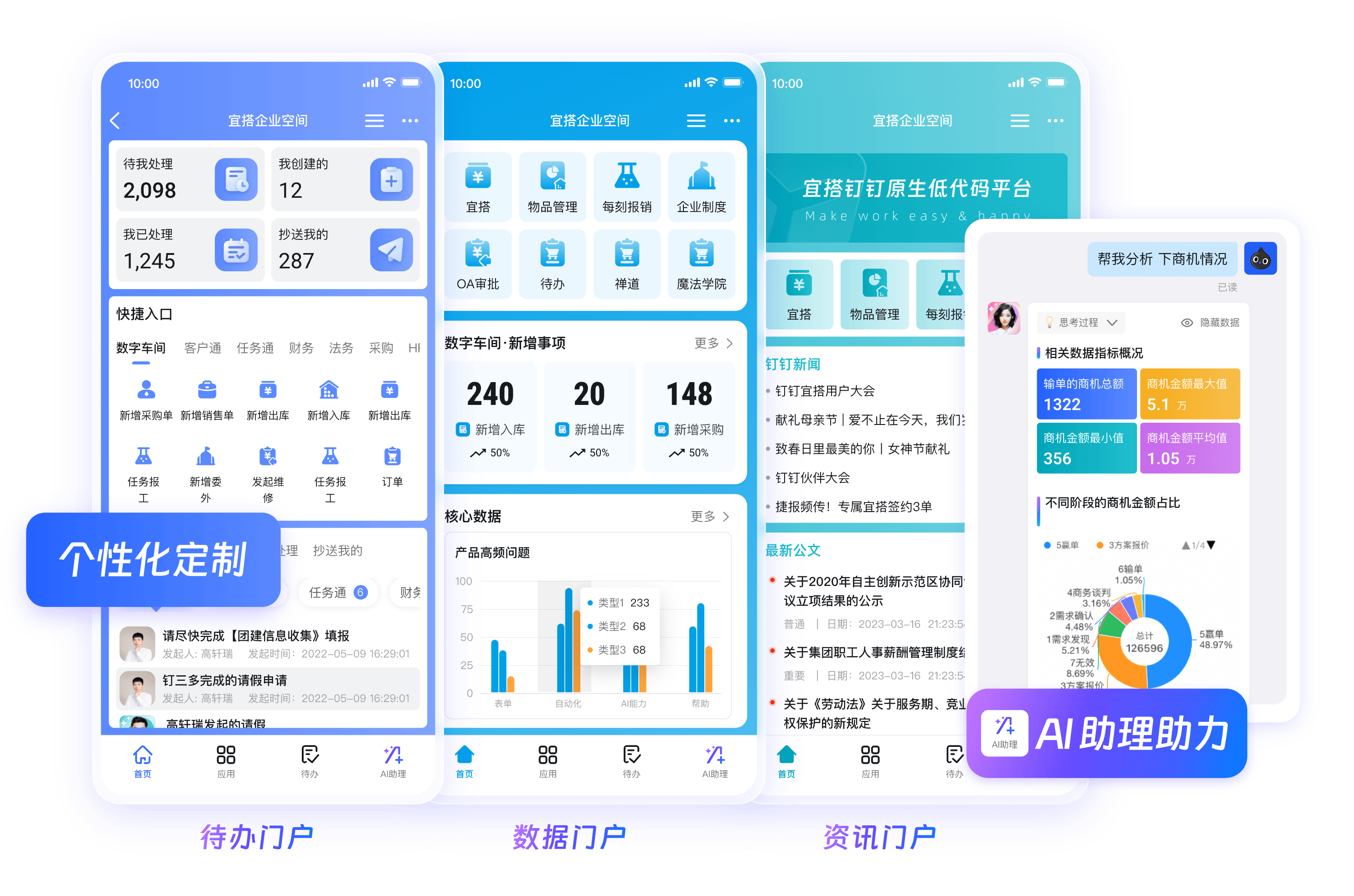 钉钉统一办公入口产品展示图